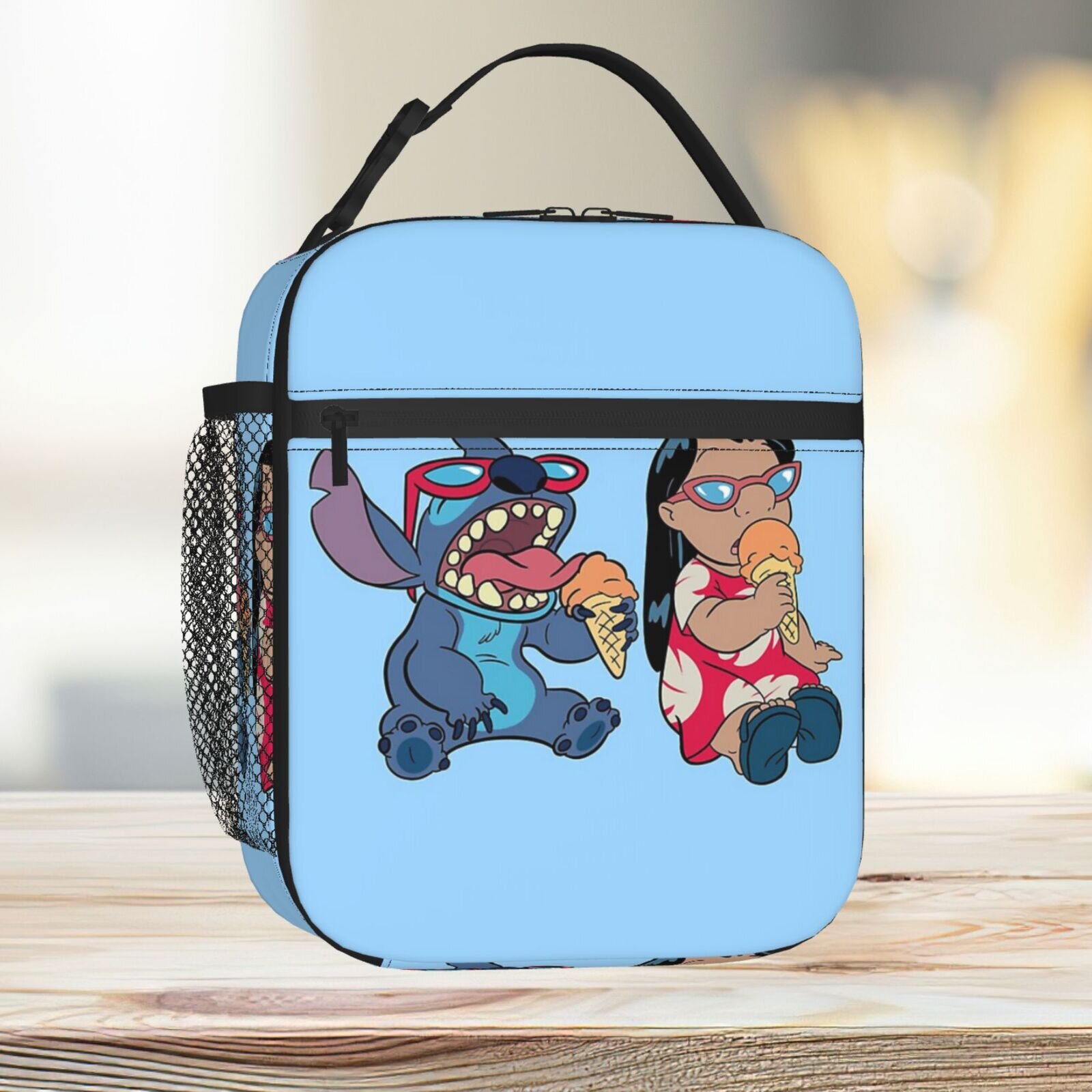Lunch Bag Lilo And Stitch Tote Insulated Cooler Kids School Travel